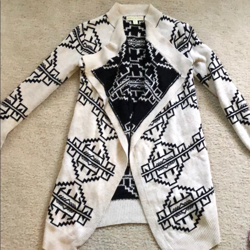 Aztec print cardigan